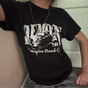 John Galt Black baggy tee